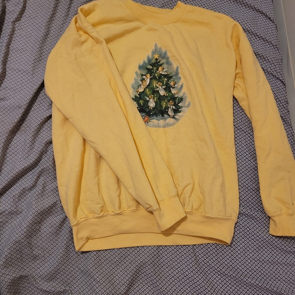 Gildan Yellow Christmas Sweater